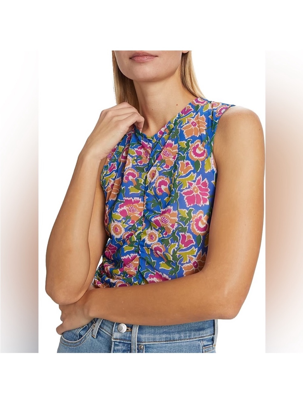 Veronica Beard Tazmin Floral
Tank- Blue/Pink